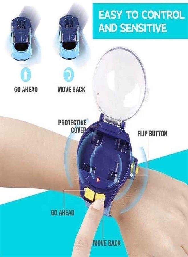 SANTALON Cartoon Mini Watch Car Toy, USB Rechareable Remote Control Toy, Wrist Racing Watch for Kids (One Watch Controller with One Metal Car) (New SUV Color), Multicolor - Image 3